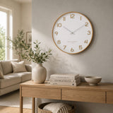 Clock Obsession Wallace Wood Clock White 41cm