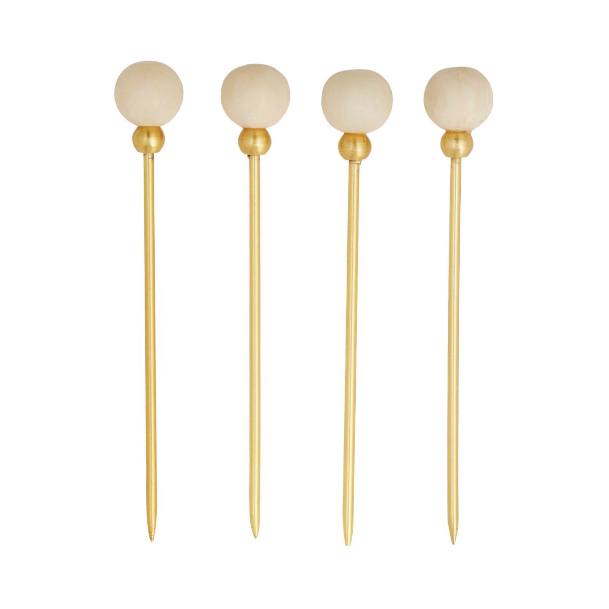 Assemble Amalia Resin Pick Ivory/Gold 11cm (Set of 4)