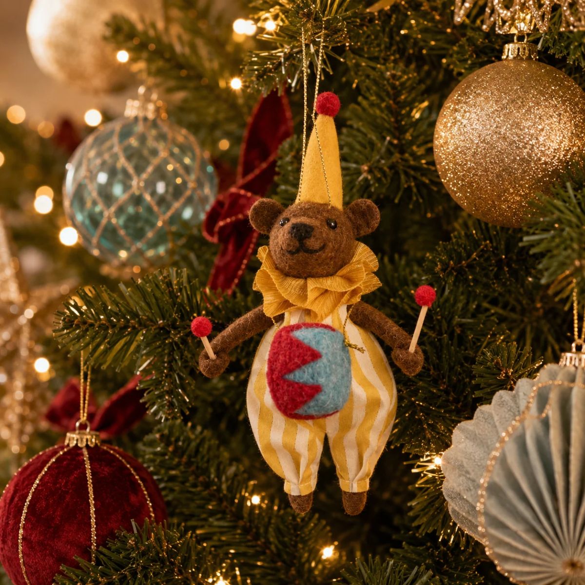 Florabelle Drumroll Circus Bear Hanging Decoration 17cm