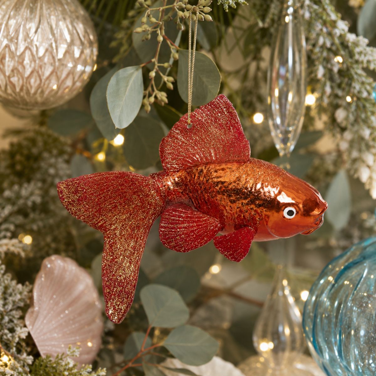 Florabelle Goldfish Decoration Red/Gold 9cm