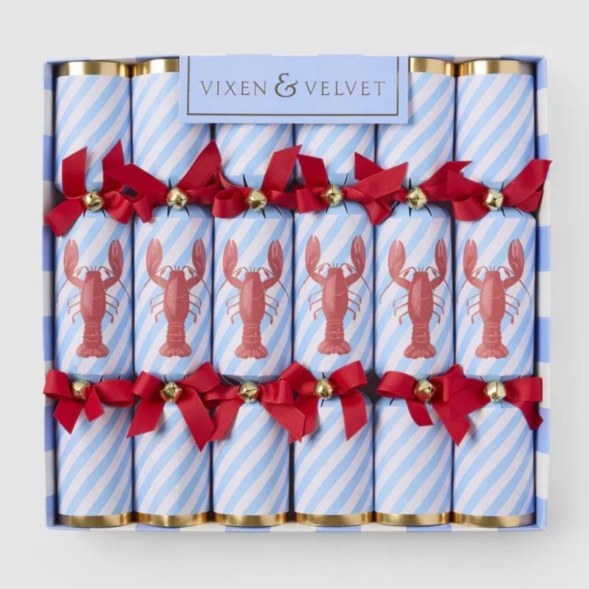 Florabelle Lobster Stripe Crackers box of 6
