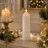 Swing Gifts LED Ellipse Narrow Pillar Candle White 5 x 20cm