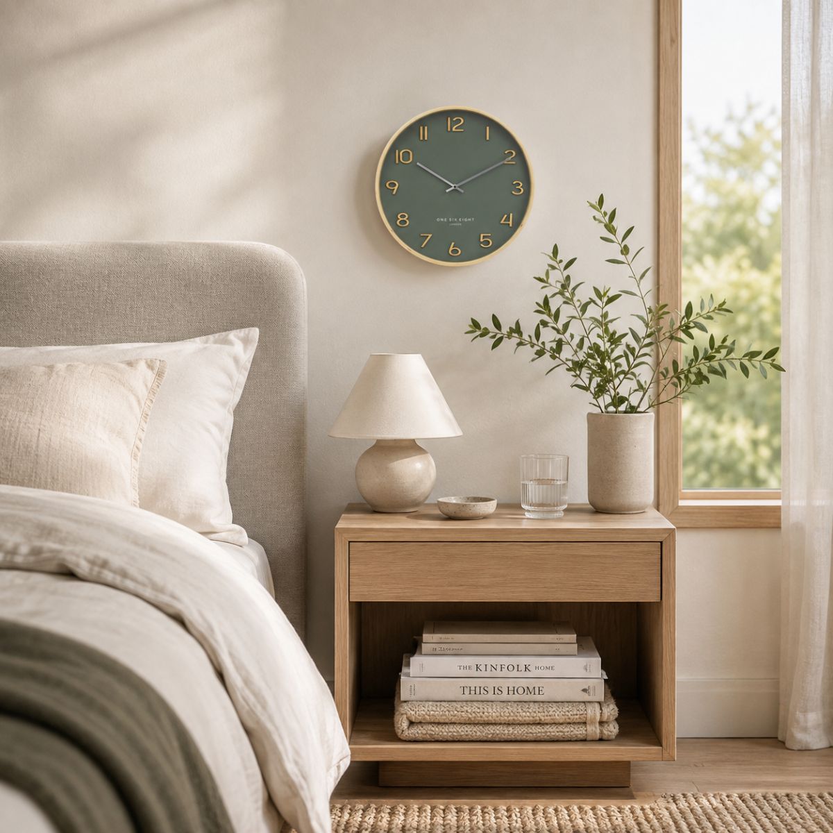 Clock Obsession Wallace Wood Clock Green 30cm