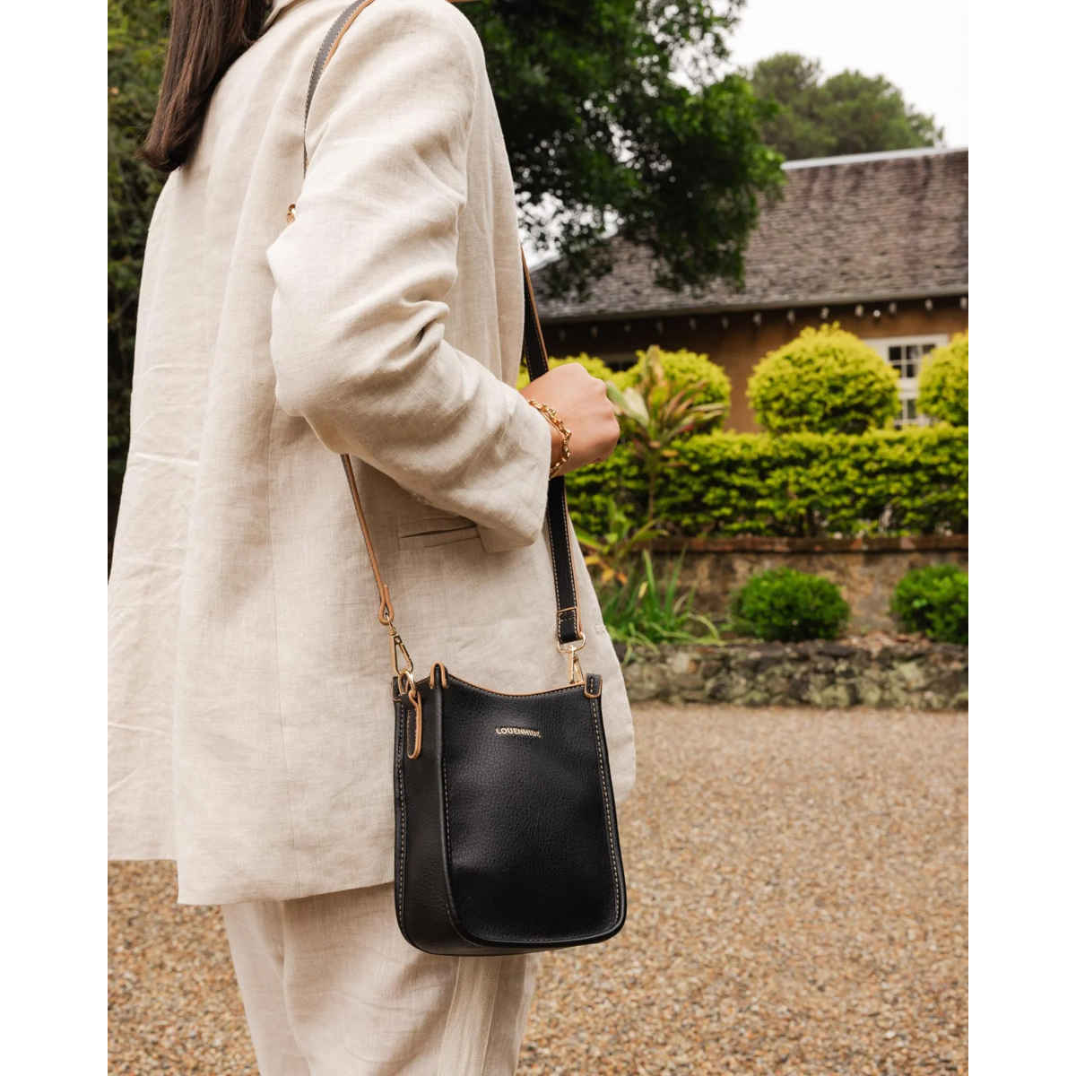 Louenhide Parker Phone Crossbody Bag Black