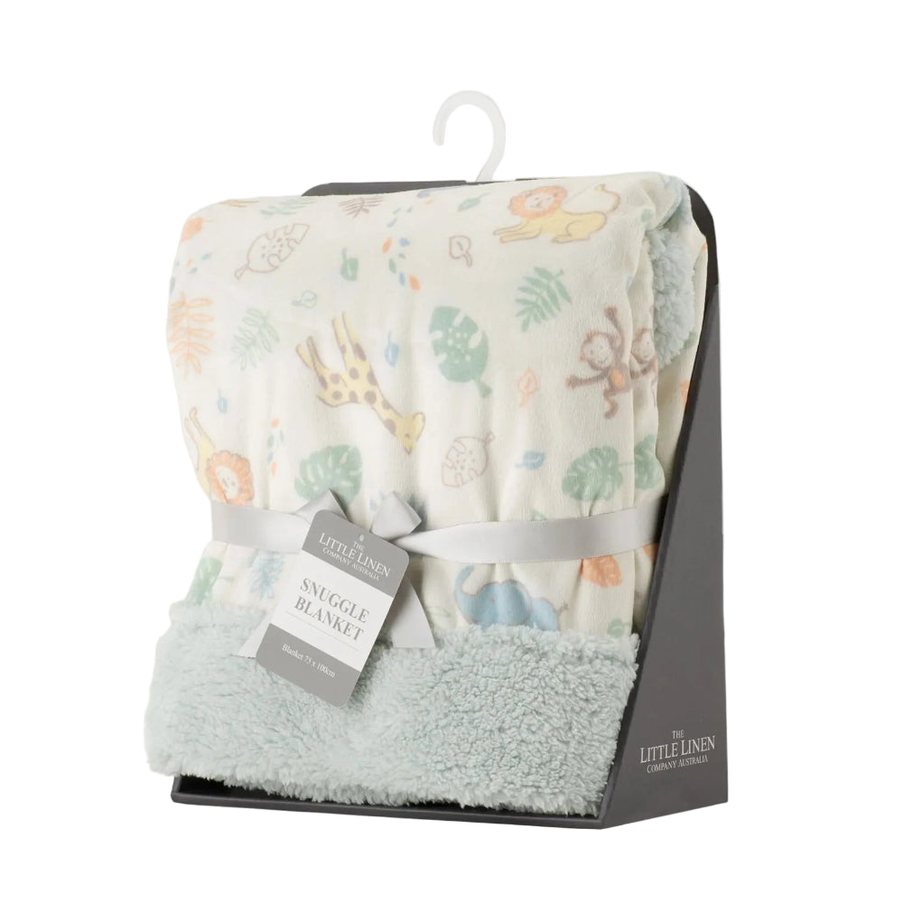 Little Linen Savanna Giraffe Snuggle Blanket | Minimax
