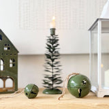 Mediterranean Markets Lune Green Enamel Ball Bell 10cm
