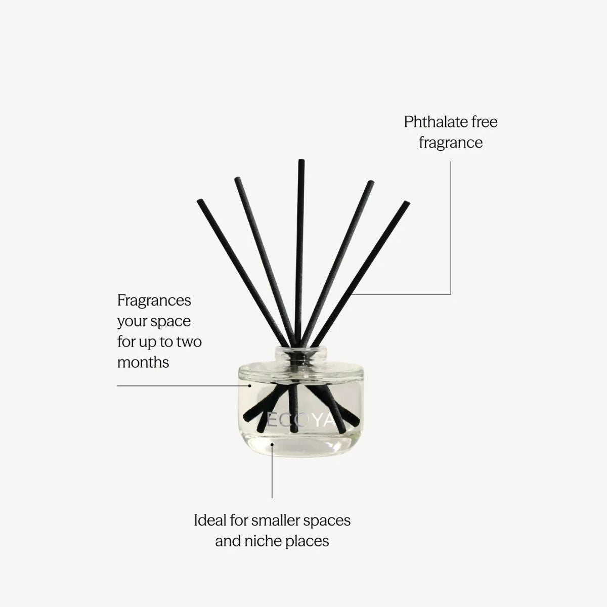 Ecoya Sea Salt Coconut Mini Reed Diffuser 50ml