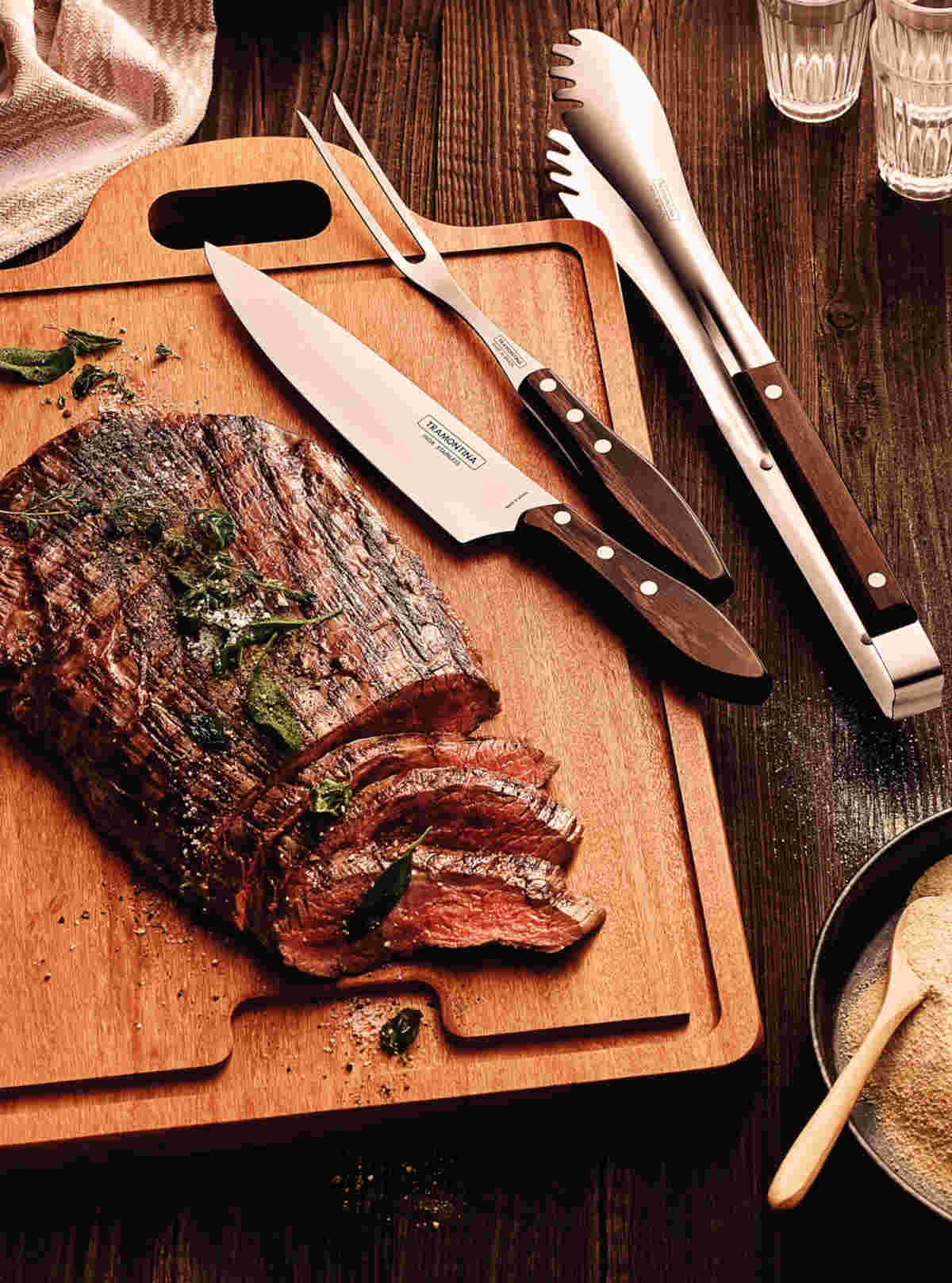 Tramontina Churrasco Plywood BBQ Tool Set 3 Piece