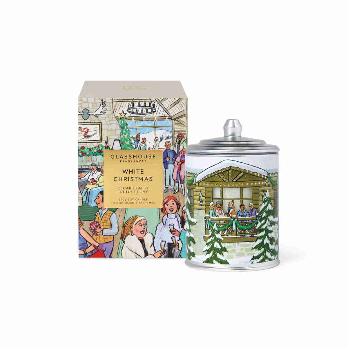Glasshouse Fragrances White Christmas 2026 Scented Candle 380g
