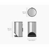 Joseph Joseph Arc™ Easy-push Stainless Steel Pedal Bin 10L | Minimax