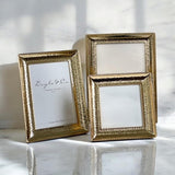 Flair Gifts Wide Border Hammer Frame Gold 4×6" | Minimax