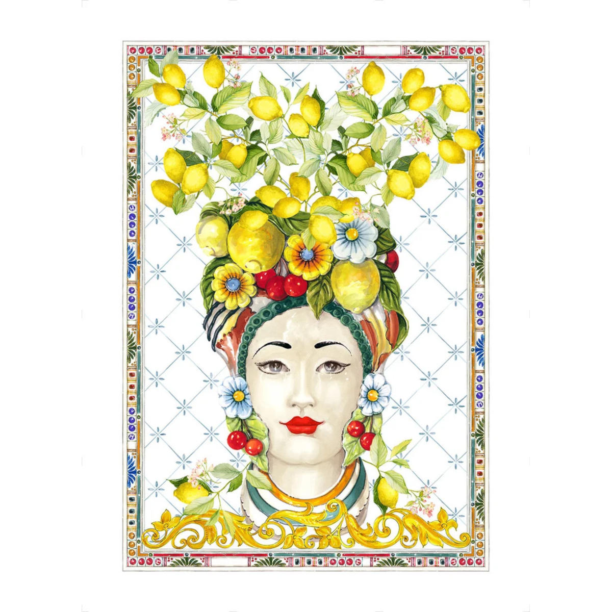 Tessitura Toscana Telerie Zagara Donna Tea Towel 50x70cm