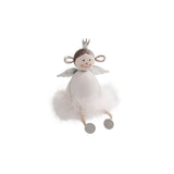Noel Sitting Angel Gold White 19cm