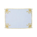 Kip&Co Blue Tuscan Embroidered Placemat 50x35cm Set of 4