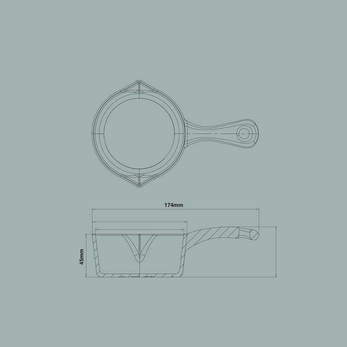 Ironclad Co 10cm Salt Stone Satin Enamel Junior Twin Set