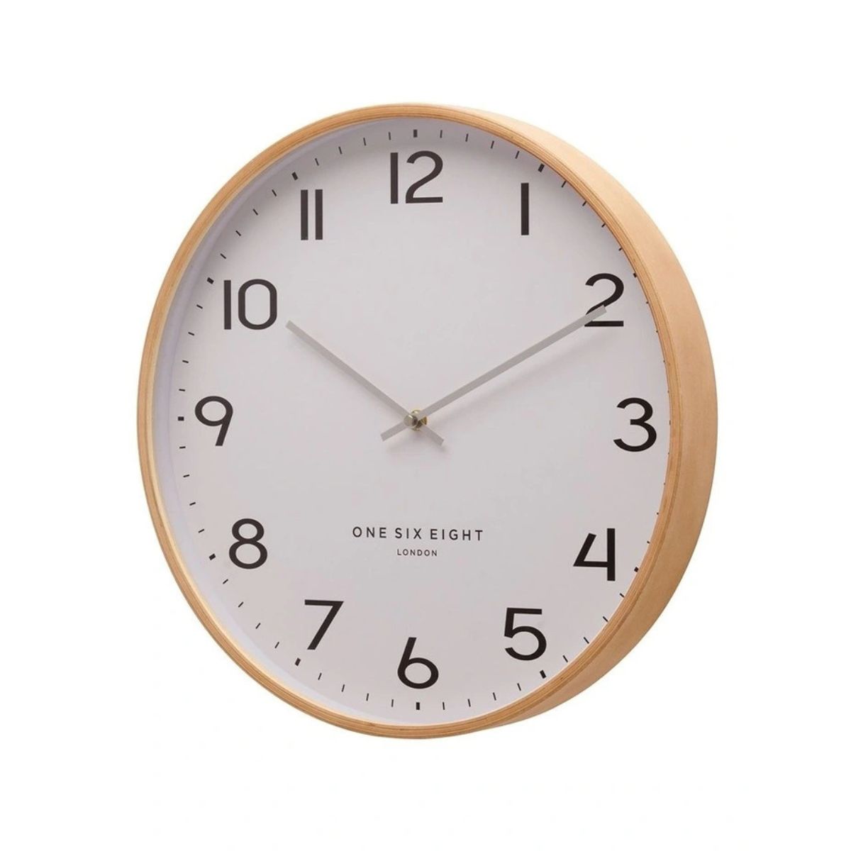 One Six Eight London Olivia Wood Wall Clock White 53cm | Minimax