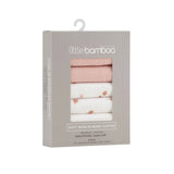 Little Bamboo Muslin Washers Dusty Rose 6 Pack | Minimax