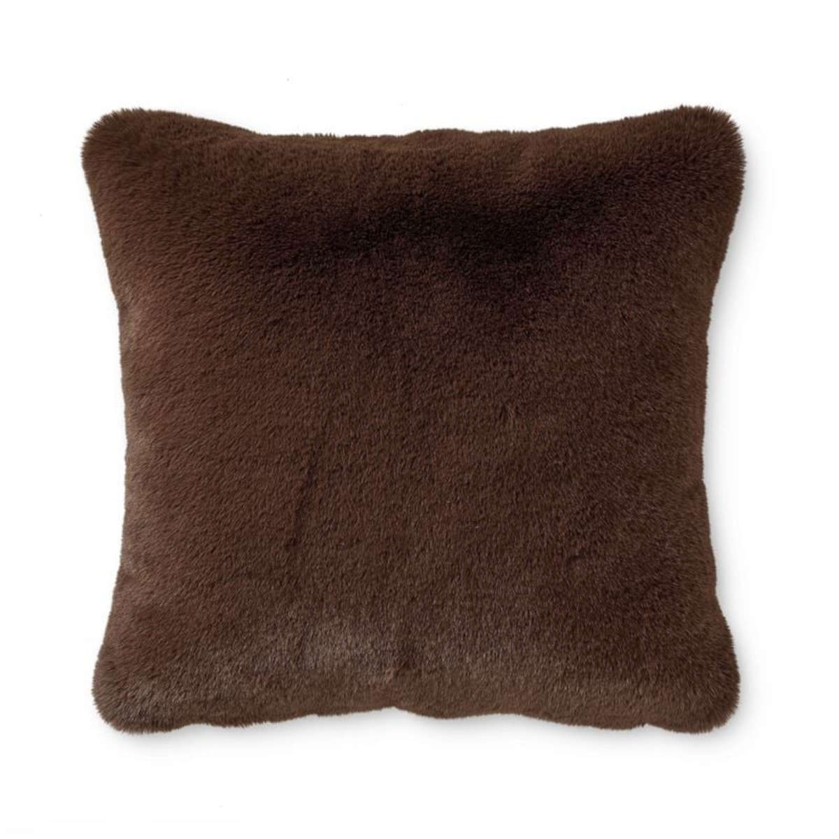 Madras Link Arctic Faux Fur Cushion Chocolate 50cm | Minimax