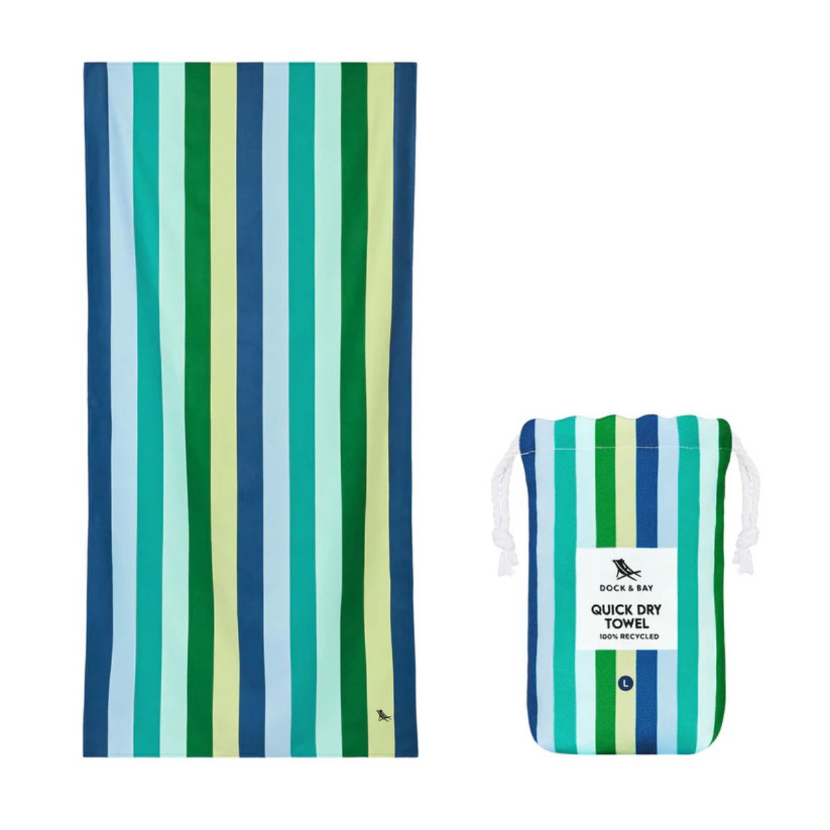 Dock & Bay Summer Collection Beach Towel Cool Lagoon 90x160cm | Minimax