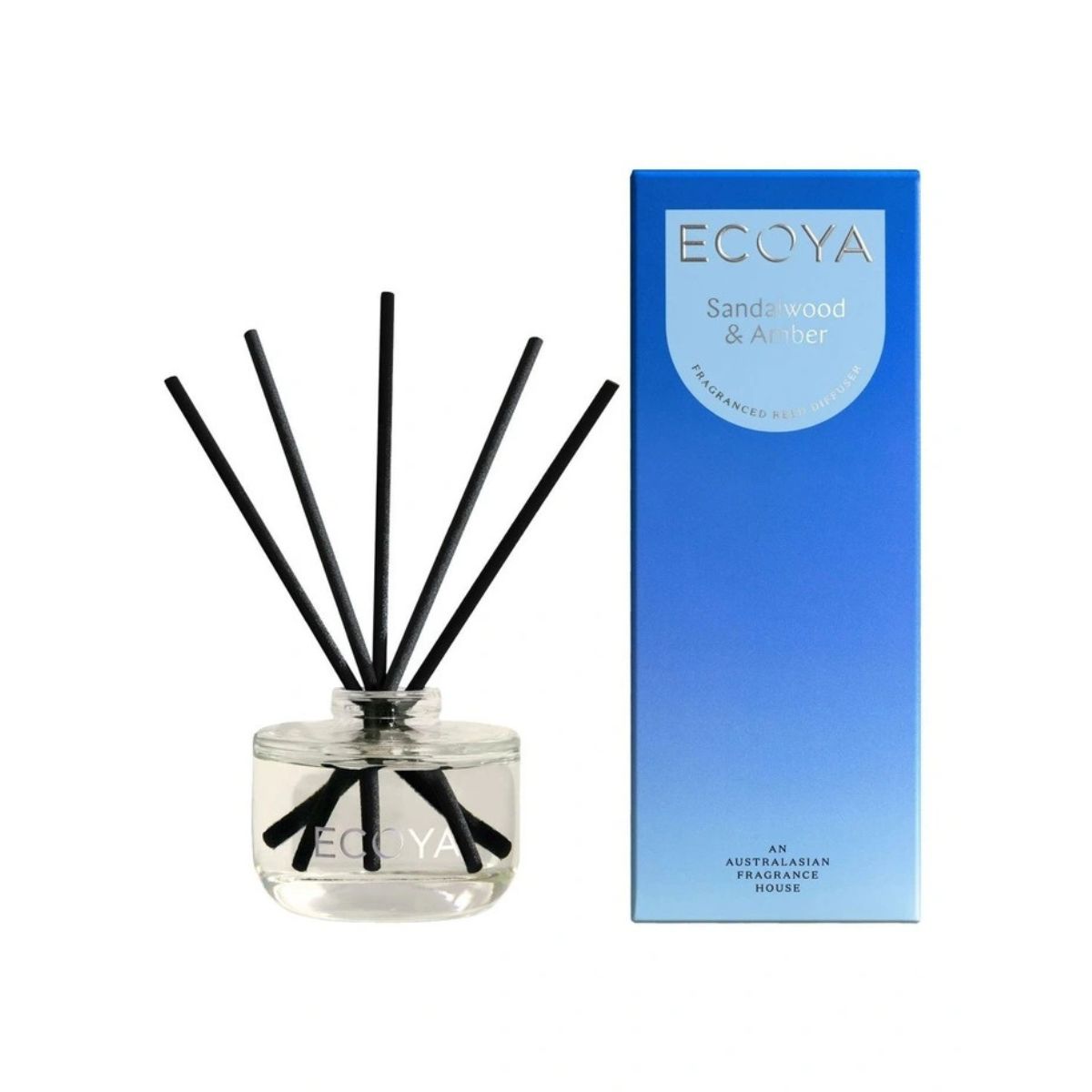 Ecoya Sandalwood & Amber Mini Reed Diffuser 50ml | Minimax