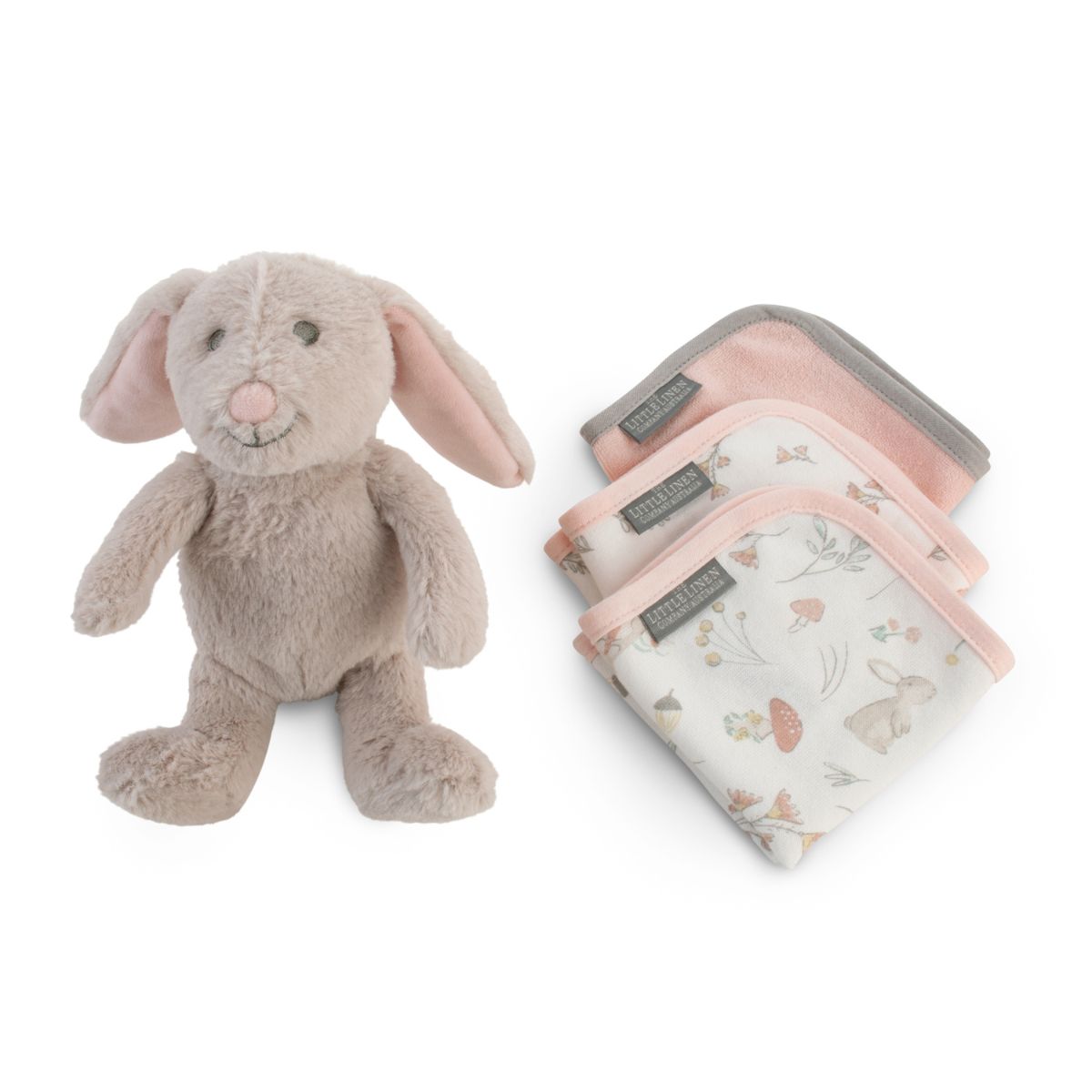 Little Linen Plush Toy & Face Washers - Harvest Bunny | Minimax