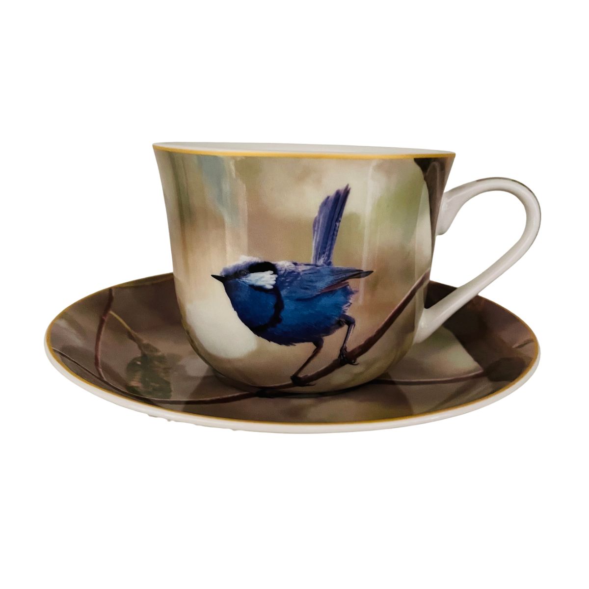 Heritage Breakfast Cup and Saucer Blue Wren | Minimax