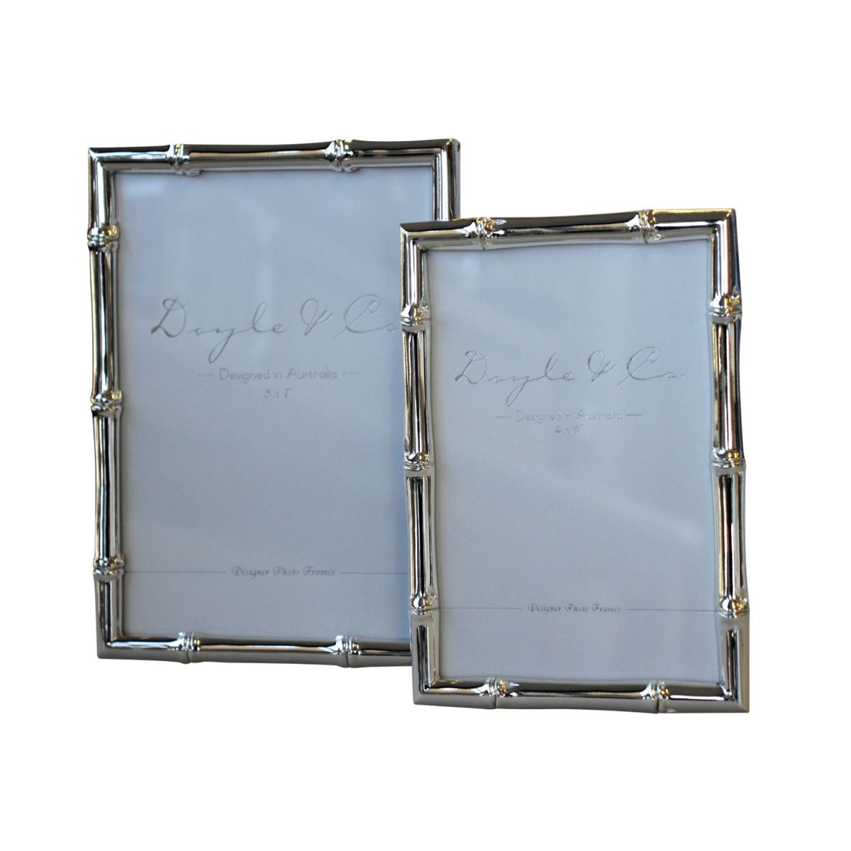 Flair Gifts Silver Plated Bamboo Frame 4x6" | Minimax