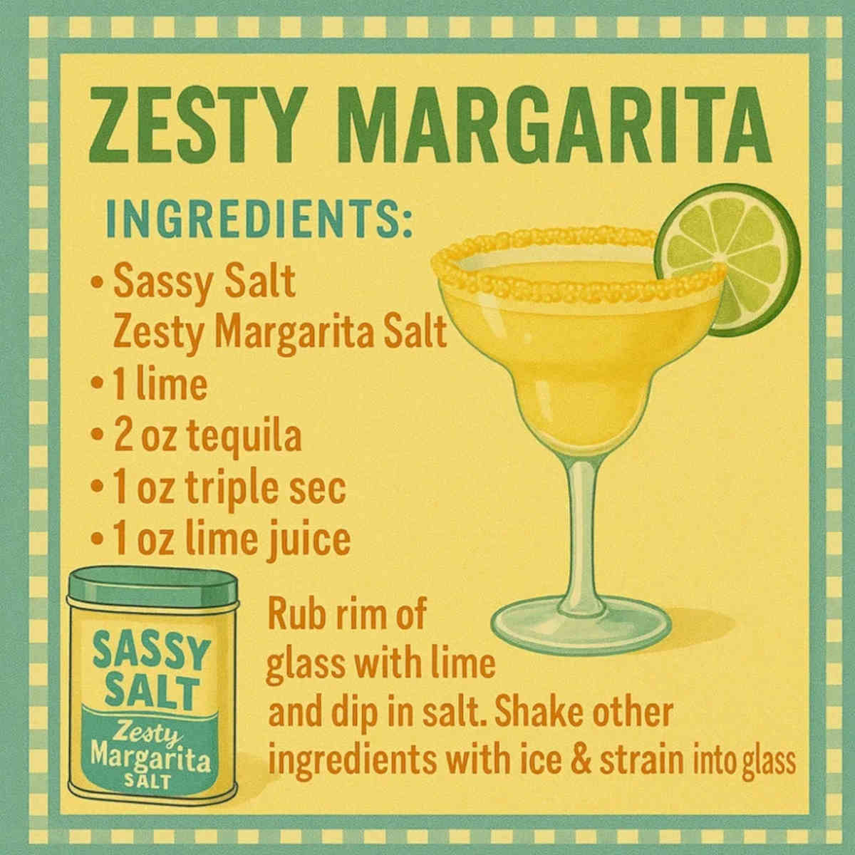 Sassy Marg's Zesty Margarita Salt 120g