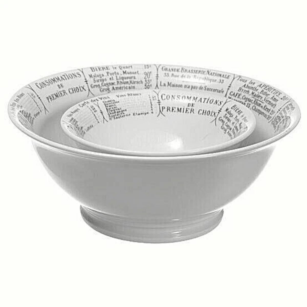 Pillivuyt Brasserie Footed Salad Bowl 24.5cm