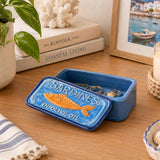 Assemble Tavira Cer Trinket Box Blue 15.5x9.5x5cm