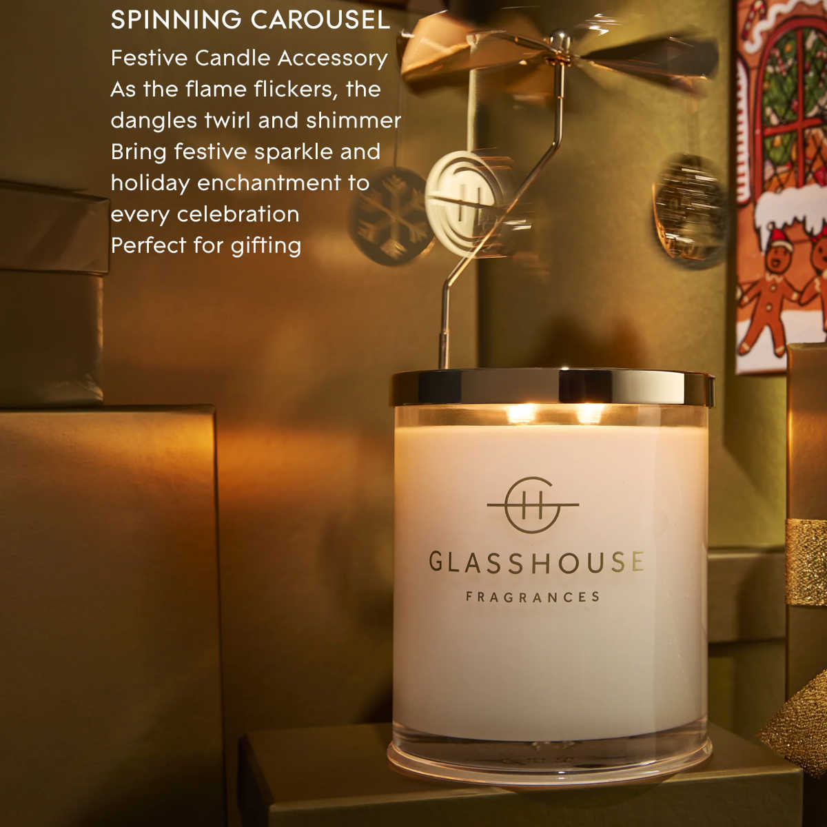 Glasshouse Fragrances Christmas Spinning Carousel Accessory