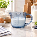Assemble Lia Glass Measure Jug Denim 16.5x14x10.5cm
