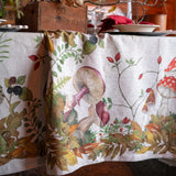 Tessitura Toscana Telerie Grifola linen Tablecloth Mushroom 170x270cm