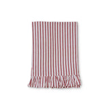 Madras Link Tilly Stripe Frill Tablecloth Red 150 x 230cm