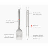 Joseph Joseph GrillOut™ Stainless-Steel BBQ Turner & Tongs Set 2-Piece | Minimax