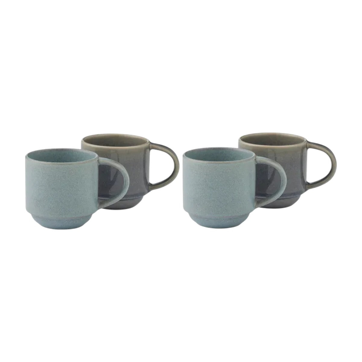 Assemble Calice Ceramic Mug Denim 9×9cm (Set of 4) | Minimax
