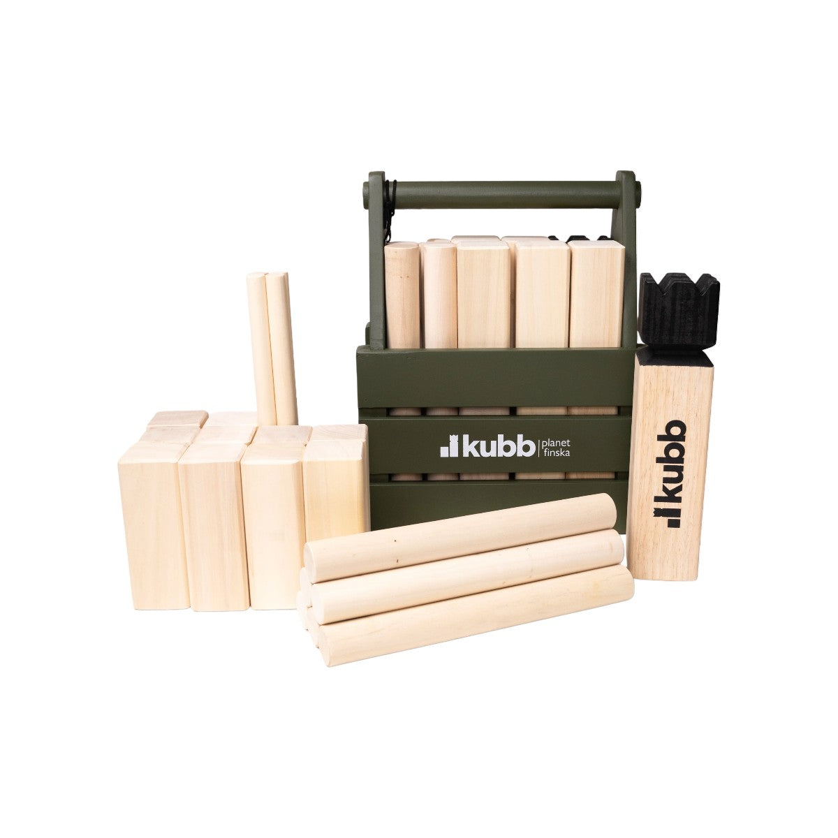 Planet Finska Kubb Original Crate Moss Green Black Crown | Minimax