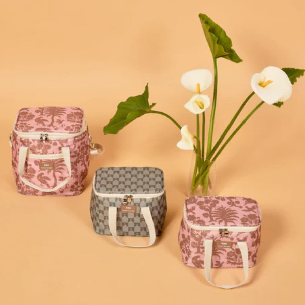 Kollab x Karen Walker Lunch Box Sage Monogram | Minimax - Orange background
