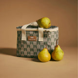 Kollab x Karen Walker Lunch Box Sage Monogram | Minimax - orange background with fruits