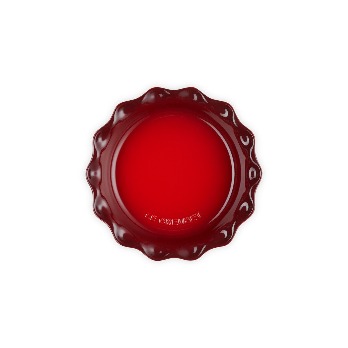 Le Creuset Stoneware Heritage Fluted Pie Dish Cerise 23cm | Minimax