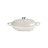 Le Creuset Signature Cast Iron Shallow Casserole Meringue 28cm | Minimax