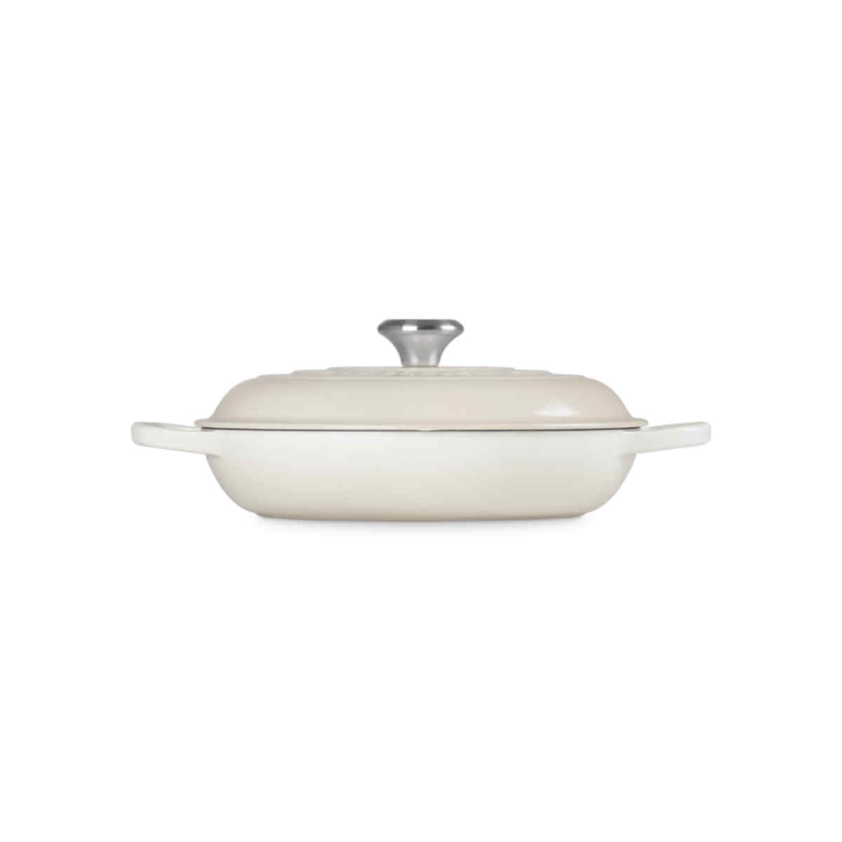 Le Creuset Signature Cast Iron Shallow Casserole Meringue 28cm | Minimax