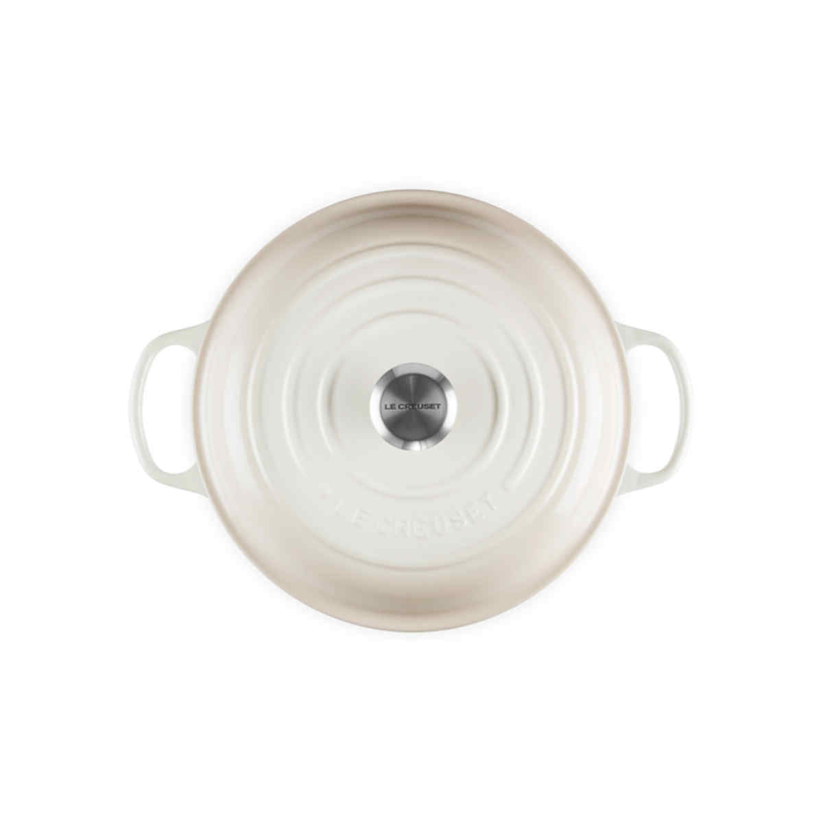 Le Creuset Signature Cast Iron Shallow Casserole Meringue 28cm | Minimax