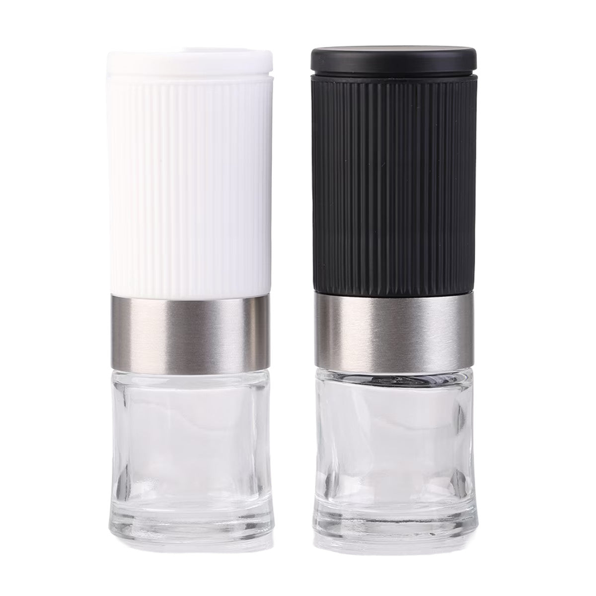 Integra Mini Upside-Down Salt & Pepper Mill Black & White