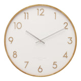 One Six Eight London Scarlett Wood Wall Clock White 35cm | Minimax