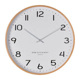 One Six Eight London Olivia Wood Wall Clock White 41cm | Minimax