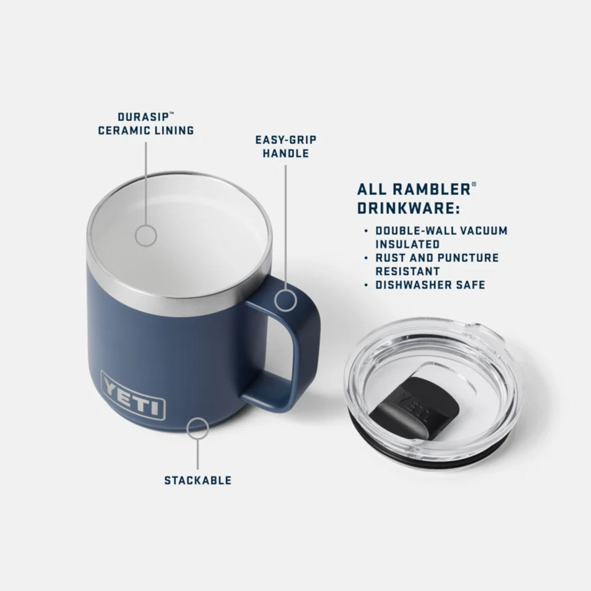 YETI Rambler Ceramic Mug Navy 296ml | Minimax