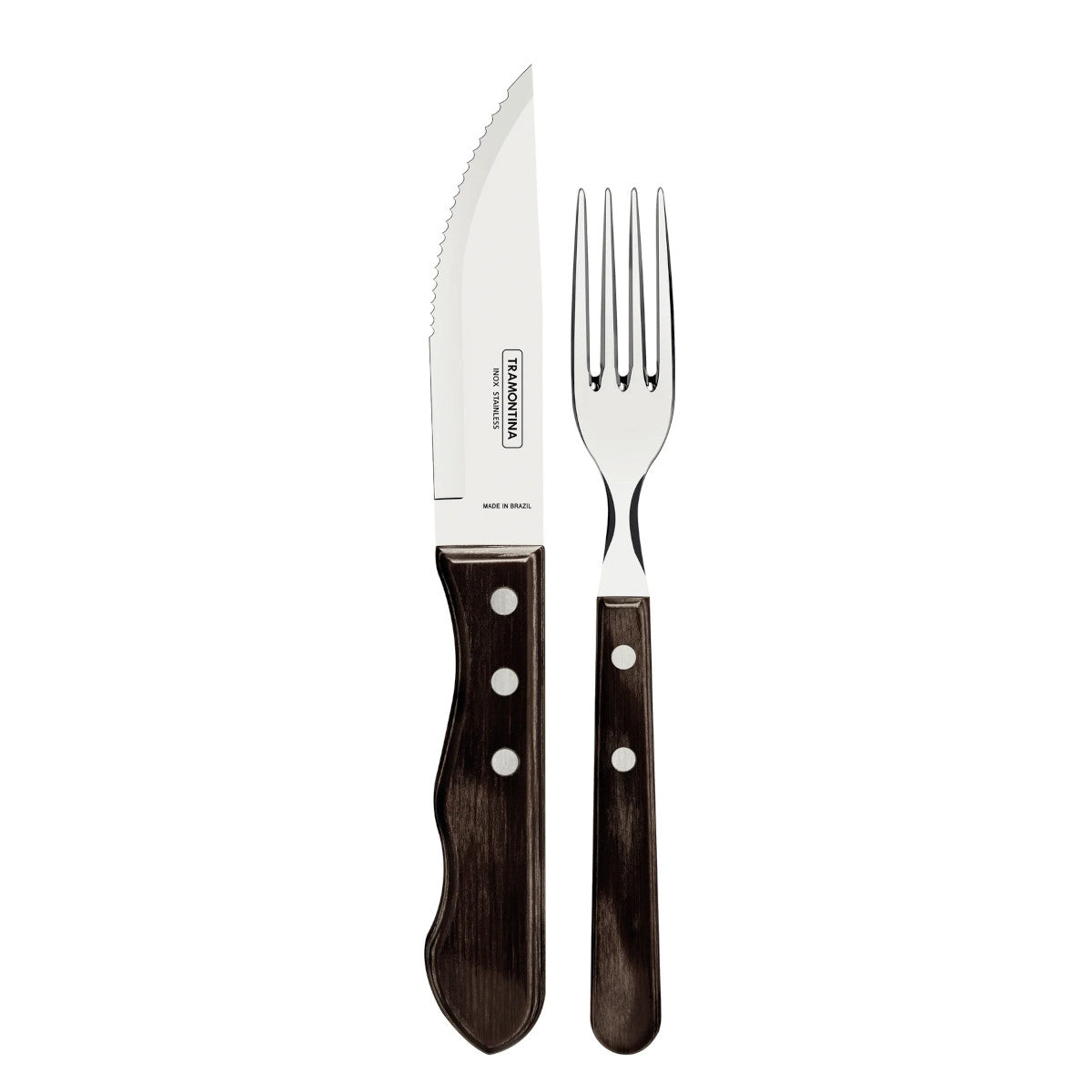 Tramontina Stainless Steel Jumbo Flatware Steak Set 12 Piece | Minimax