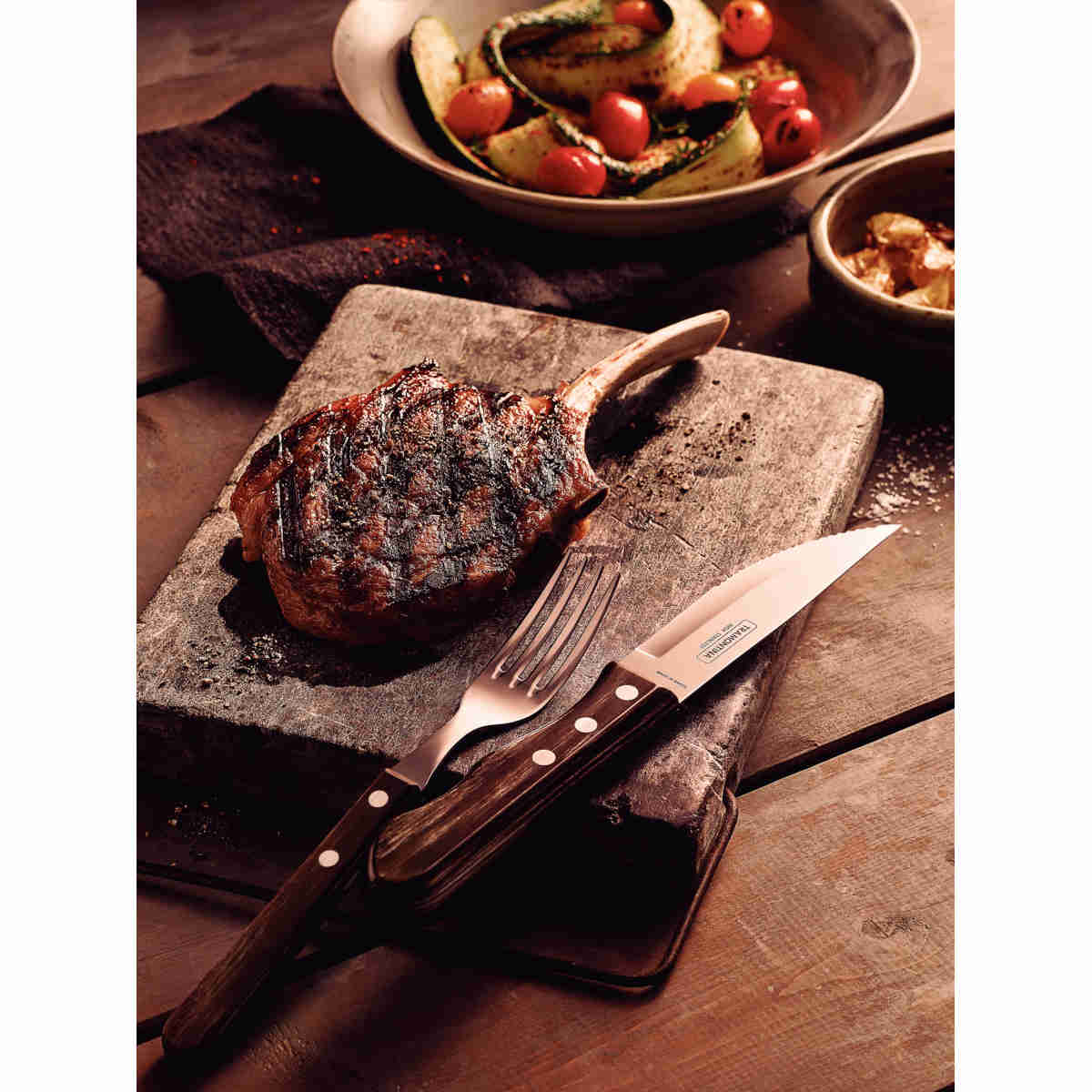 Tramontina Stainless Steel Jumbo Flatware Steak Set 12 Piece | Minimax
