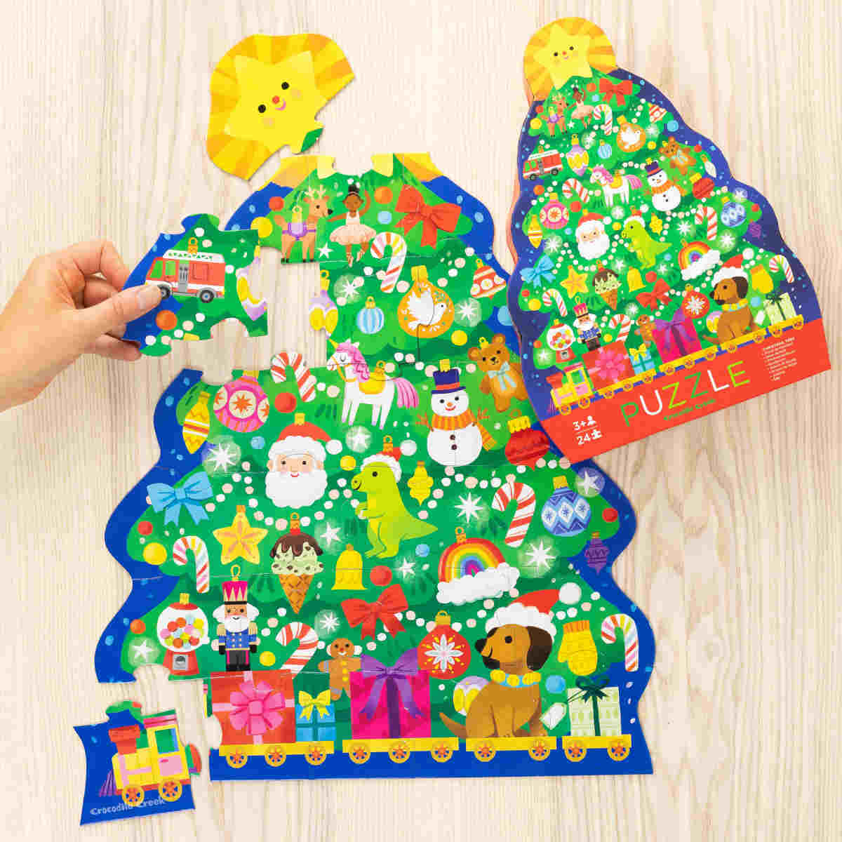 Crocodile Creek Classic Floor Puzzle Christmas Tree 24 Piece | Minimax